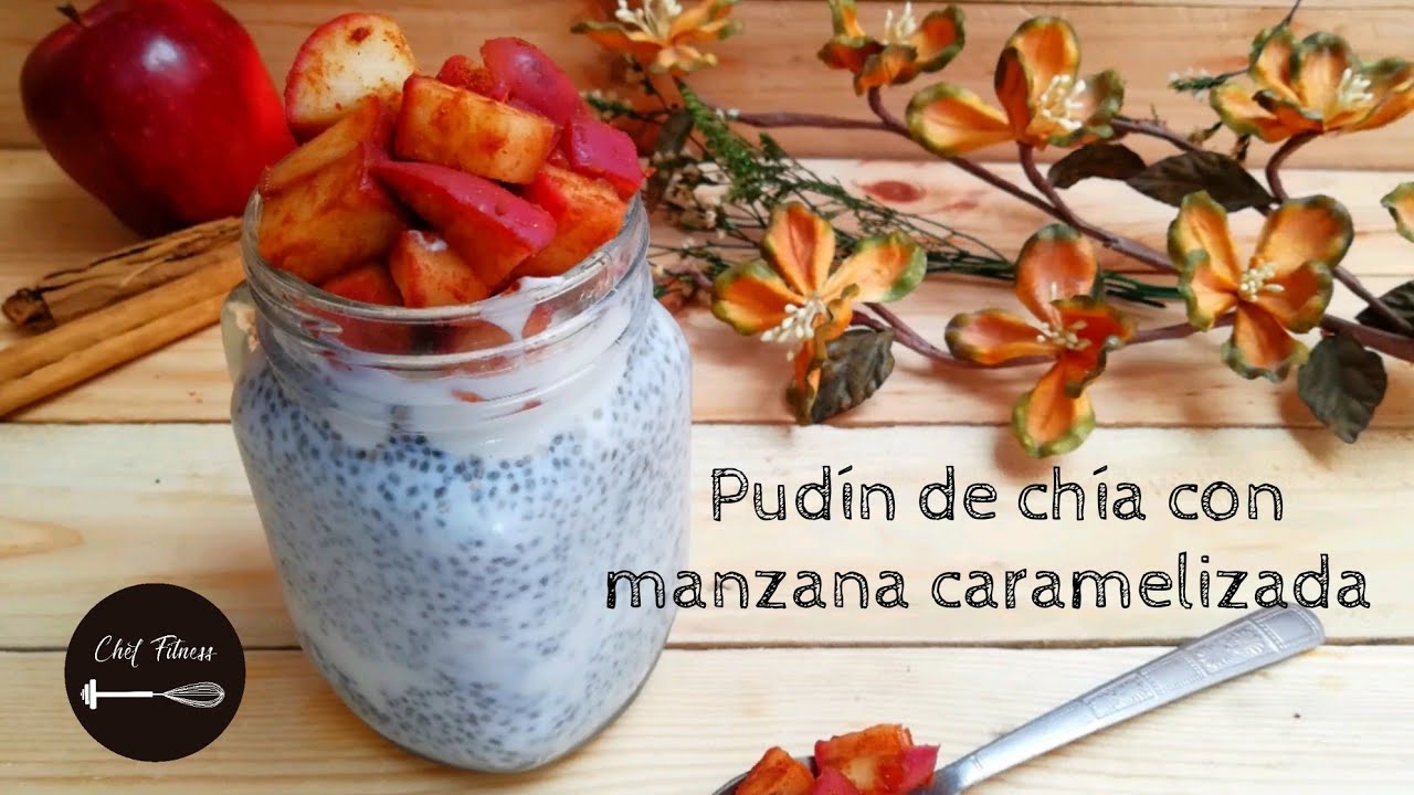 Pudín de chía con manzana caramelizada 🍎| Chef fitness
