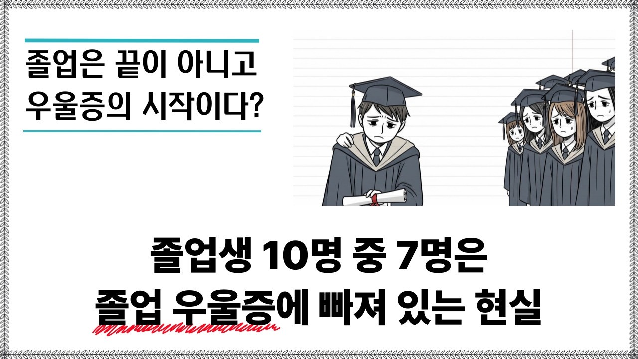 ‘졸업 우울증’의 정체”,“꽃다발 뒤에 숨겨진 공허함”,전이 현상/공허함