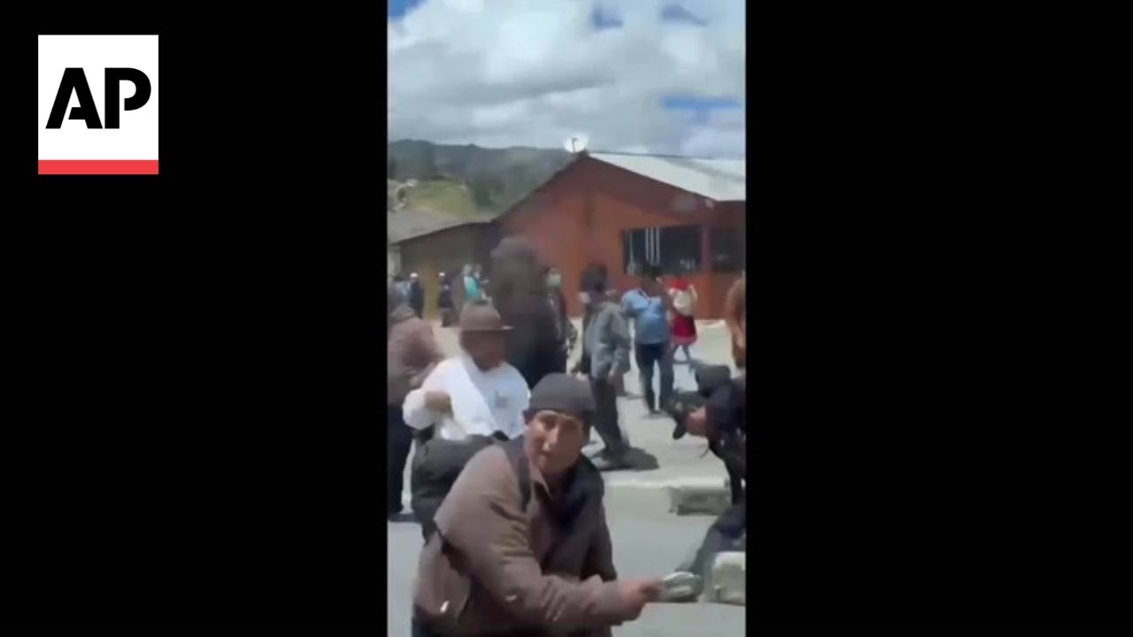 Ecuador President Daniel Noboa says protesters attacked his motorcade