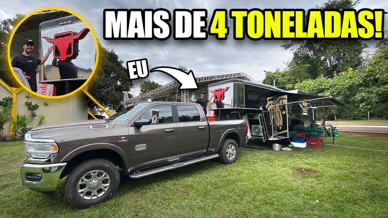 RAM 2500 RODEO PUXANDO TRAILER COM CHURRASCO PODE? PODE 🔥 🔥