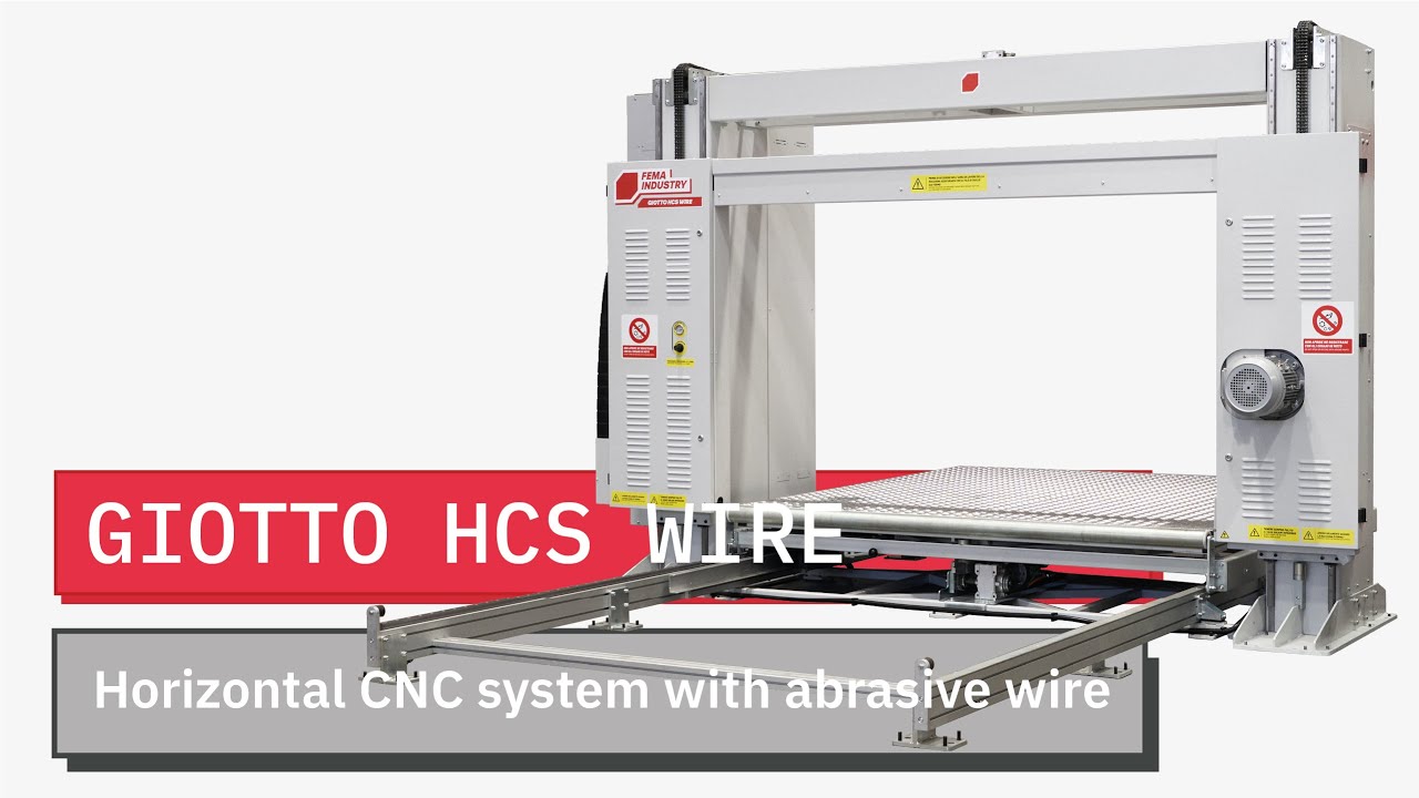 Giotto HCS Wire - Horizontal CNC system with abrasive wire - FEMA INDUSTRY