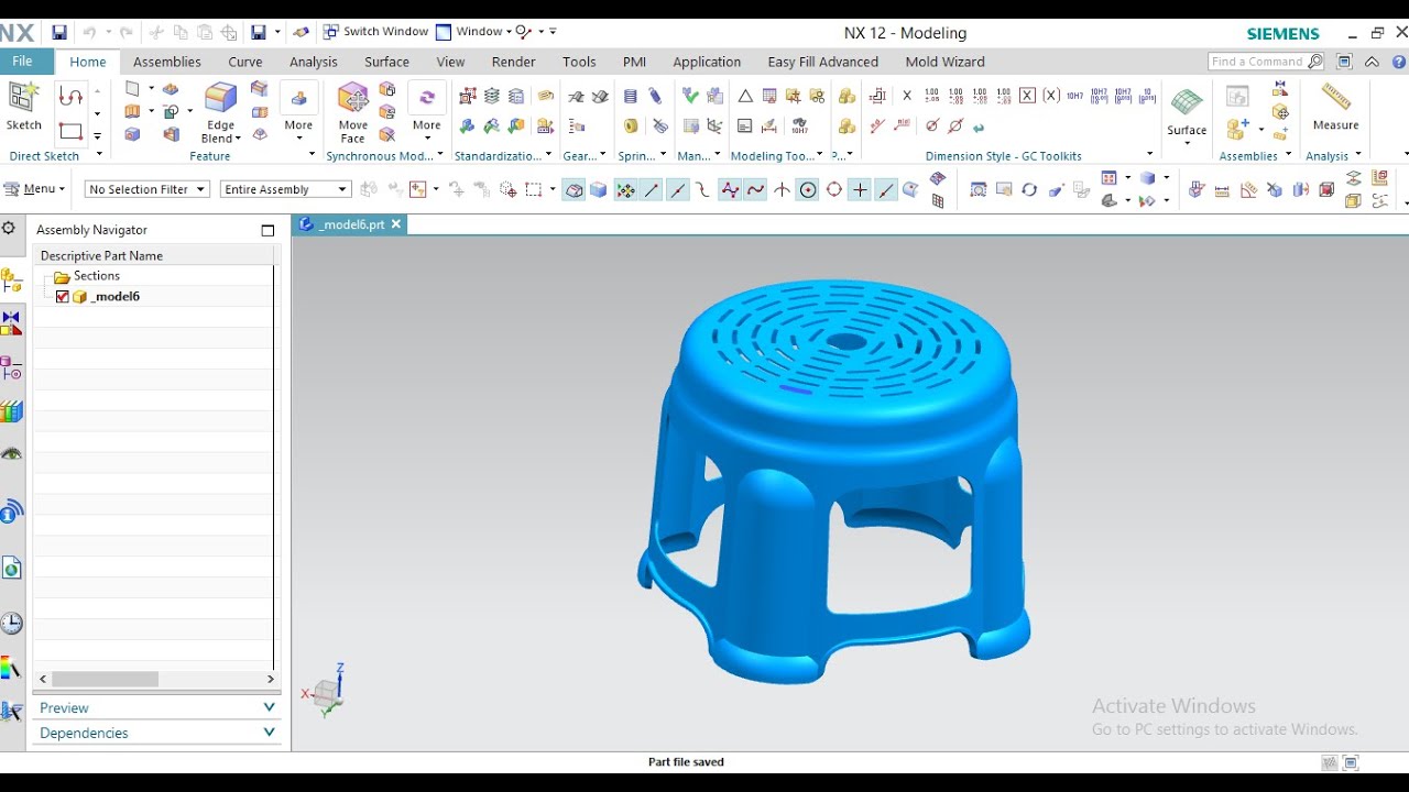 #Plastic sitting #Stool in #NX