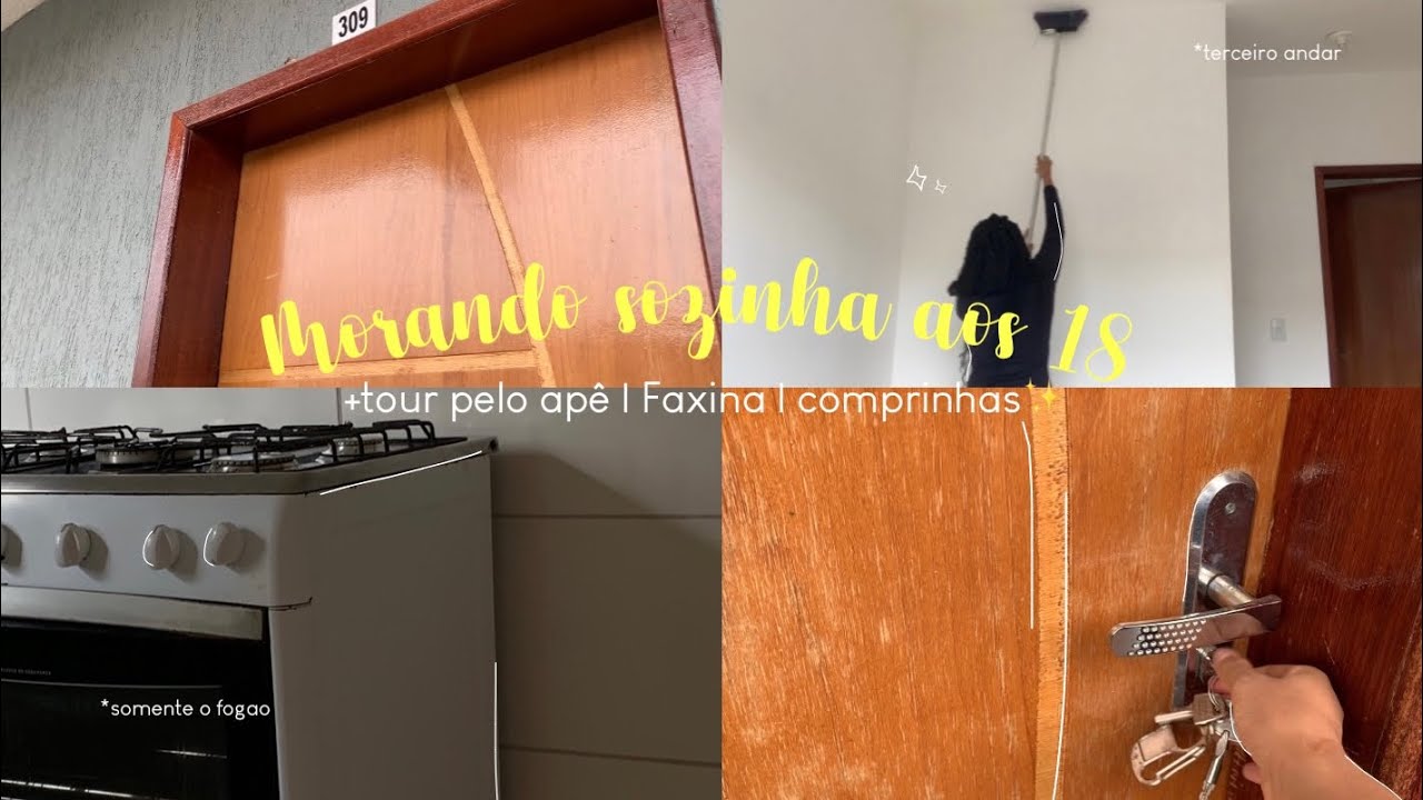 INDO MORAR SOZINHA AOS 18 | +tour pelo apê | faxina | comprinhas✨🏠 #01