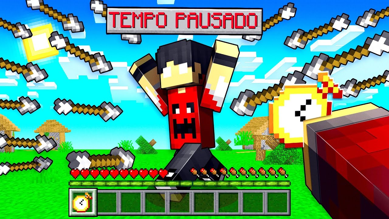 EU SECRETAMENTE TRAPACEEI COM MODS DE PARAR O TEMPO no MINECRAFT ✭ Guihh ✭