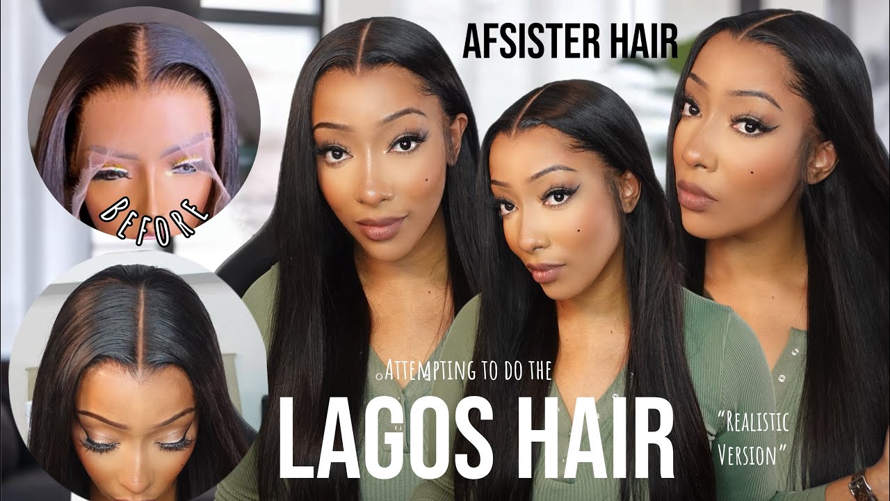 HOW I DID THE “LAGOS HAIRLINE” THE REALISTIC VERSION ON MY 13*6 Knot Free WIG | FT. AFSISTERWIG