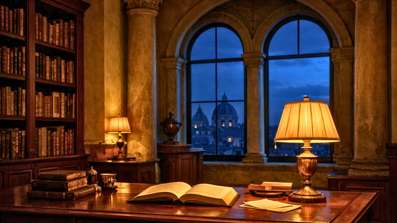 Quiet Interiors — Night Study Ambience | Roman Private Study