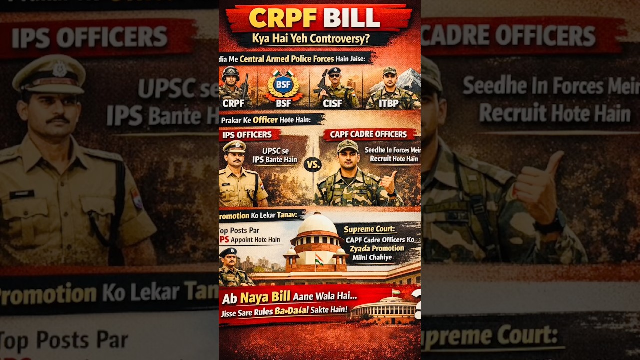 CRPF Bill Explained | IPS vs CAPF Officers Controversy 🇮🇳