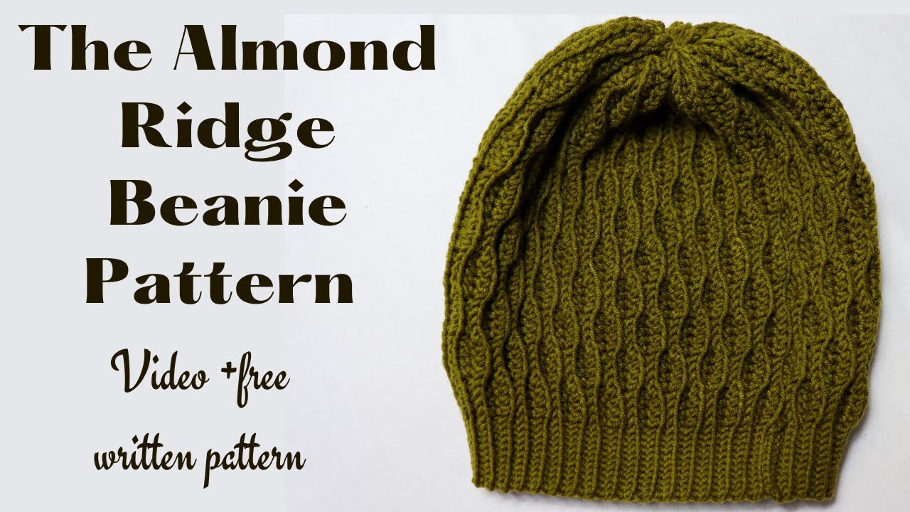 Almond ridge Beanie | crochet textured beanie