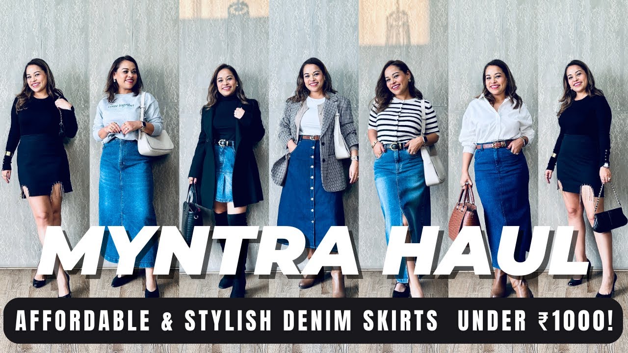 WINTER FASHION ESSENTIALS: DENIM SKIRTS UNDER ₹1000 FROM MYNTRA
