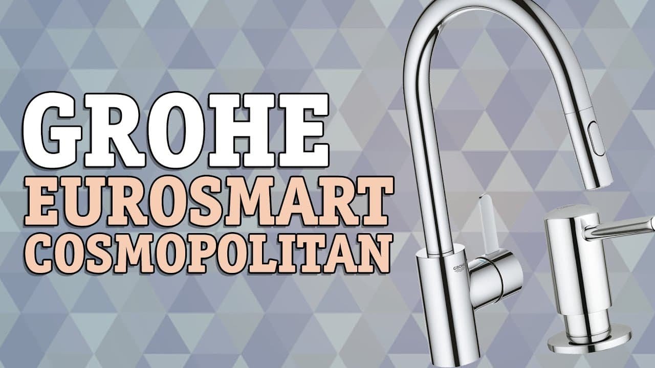Змішувач кухонний з висувним виливом GROHE Eurosmart Cosmopolitan + дозатор Contemporary