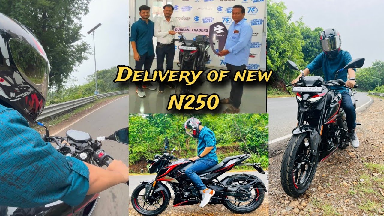 Taking the delivery of New Bajaj Pulsar N250 - 2024 black 😍- Full Vlog 🤩 ThrottleTrips