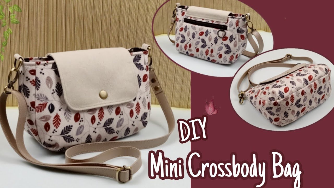 DIY Cara Membuat Tas/Mini Crossbody Bag Tutorial & Pattern