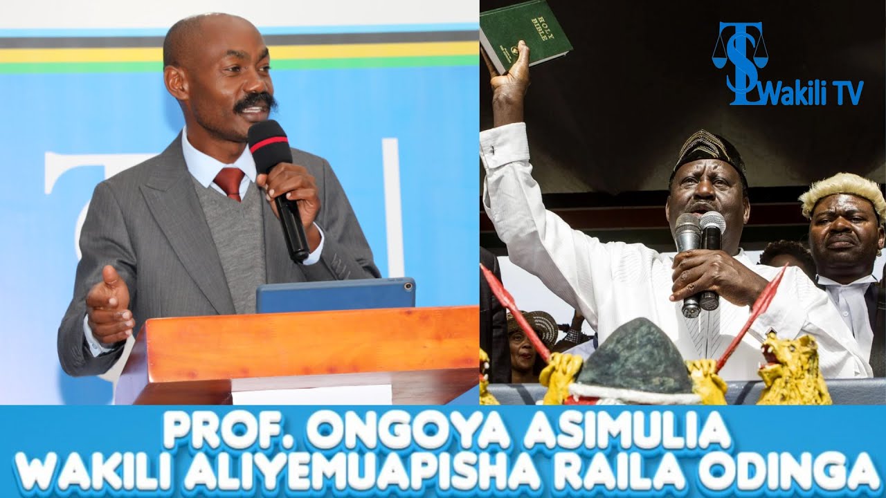Prof. Ongoya Asimulia Wakili Aliyemuapisha Raila Odinga Kisha Kukamatwa