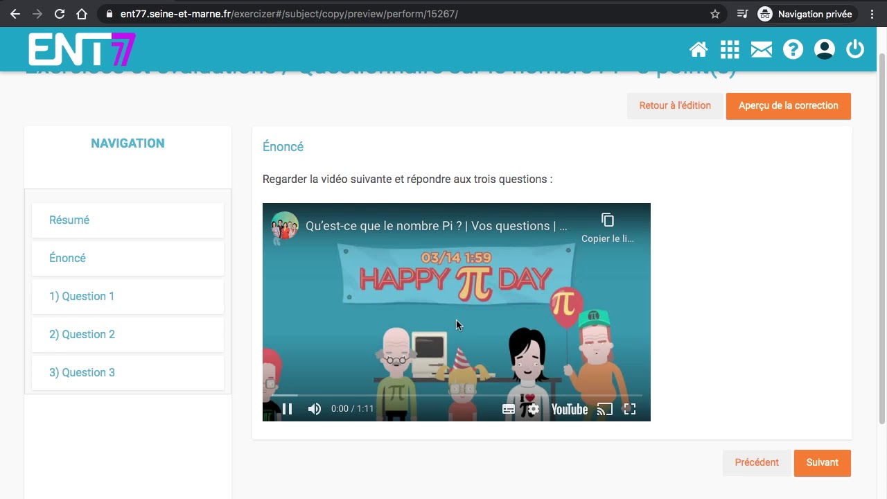 Créer un exercice interactif sur l'ENT77 #profs