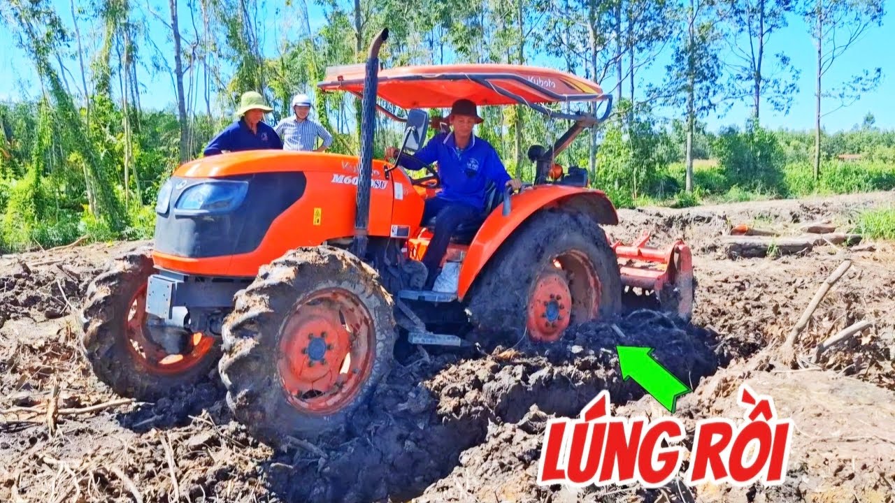 Bộ đôi máy xới đất liếp kubota