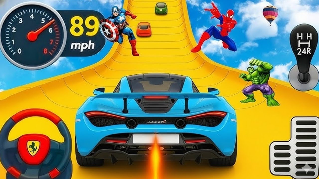 Ultimate Mega Ramp GT Car Racing Simulator | Extreme Car Stunts 3D Android Game | GT Car Racing 2025