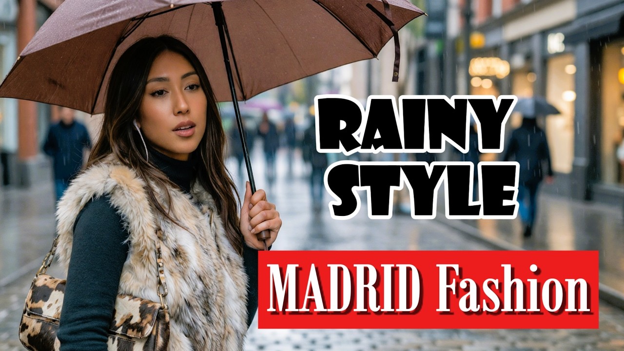 Rainy Day Street Style in Madrid 🌧️☔ What Everyone Is Wearing