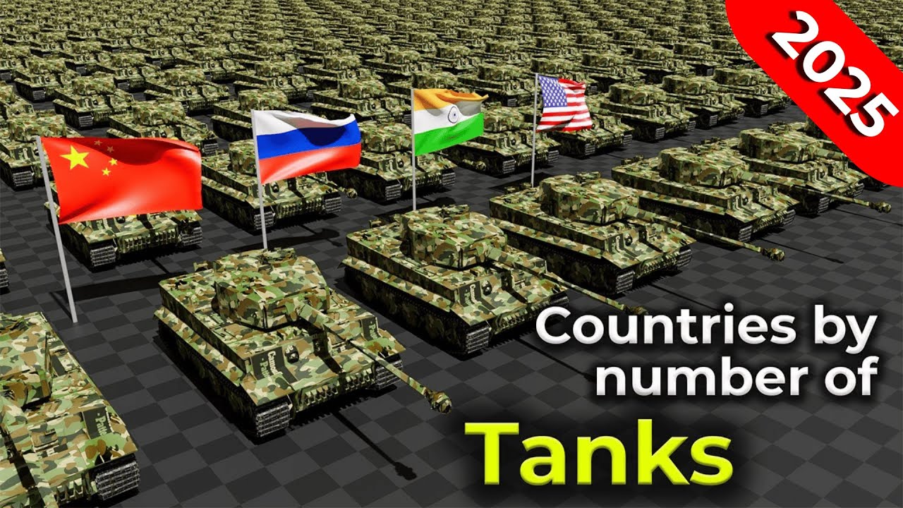 Countries By Number of Tanks 2025 Updated | 3D Data Comparison