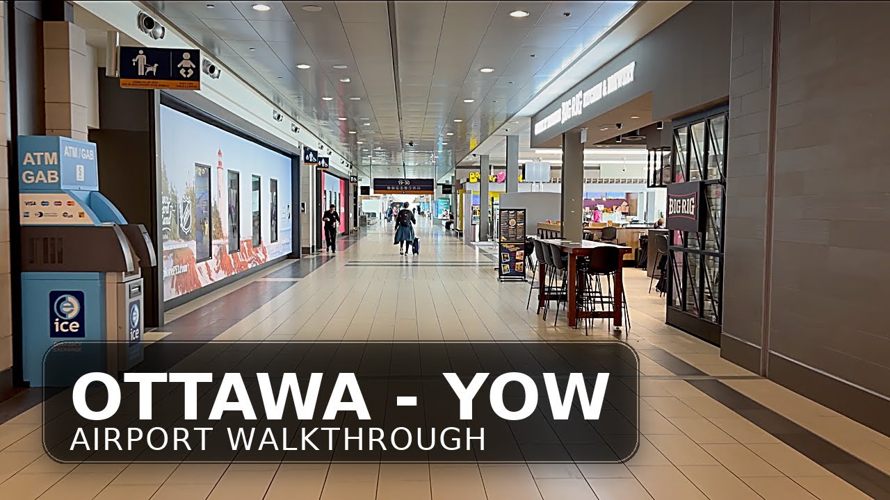 Ottawa Airport (YOW) Departures Walkthrough &mdash; Check-In to Gate (Winter) | 90s
