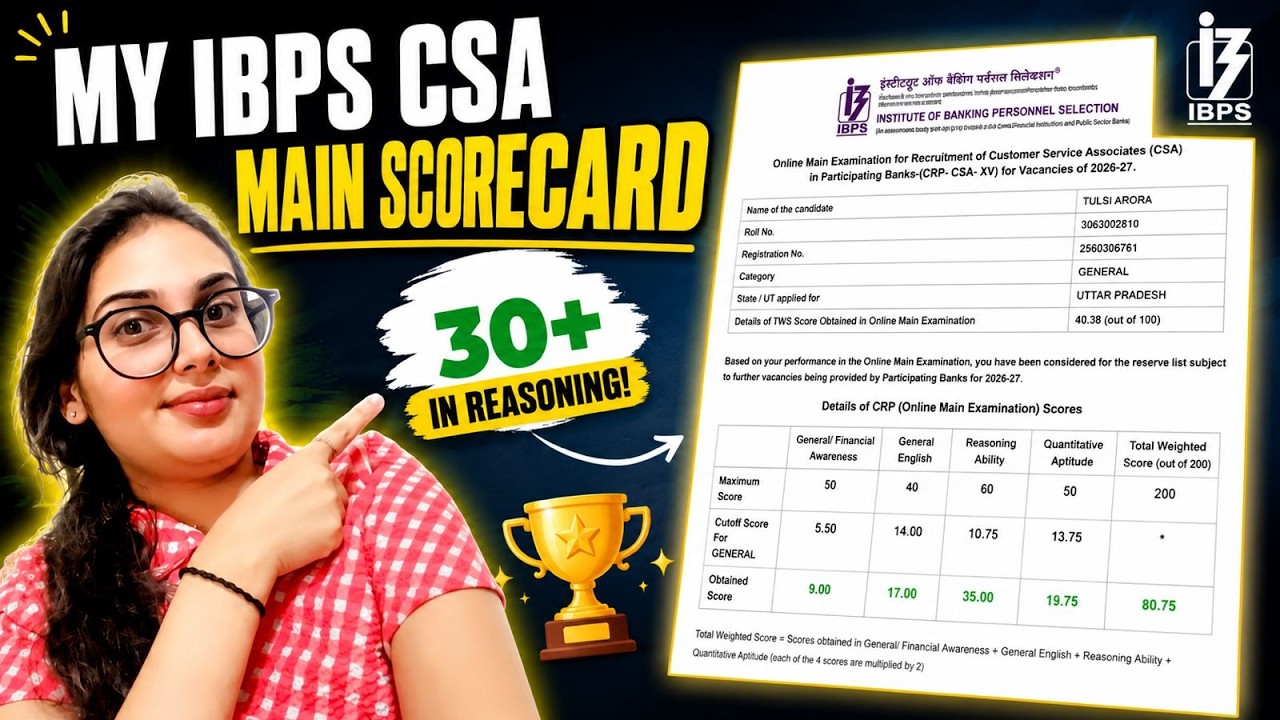 MY IBPS CLERK MAINS SCORECARD🌻🧿🎯🥹||#ibpsclerk #bankingexams