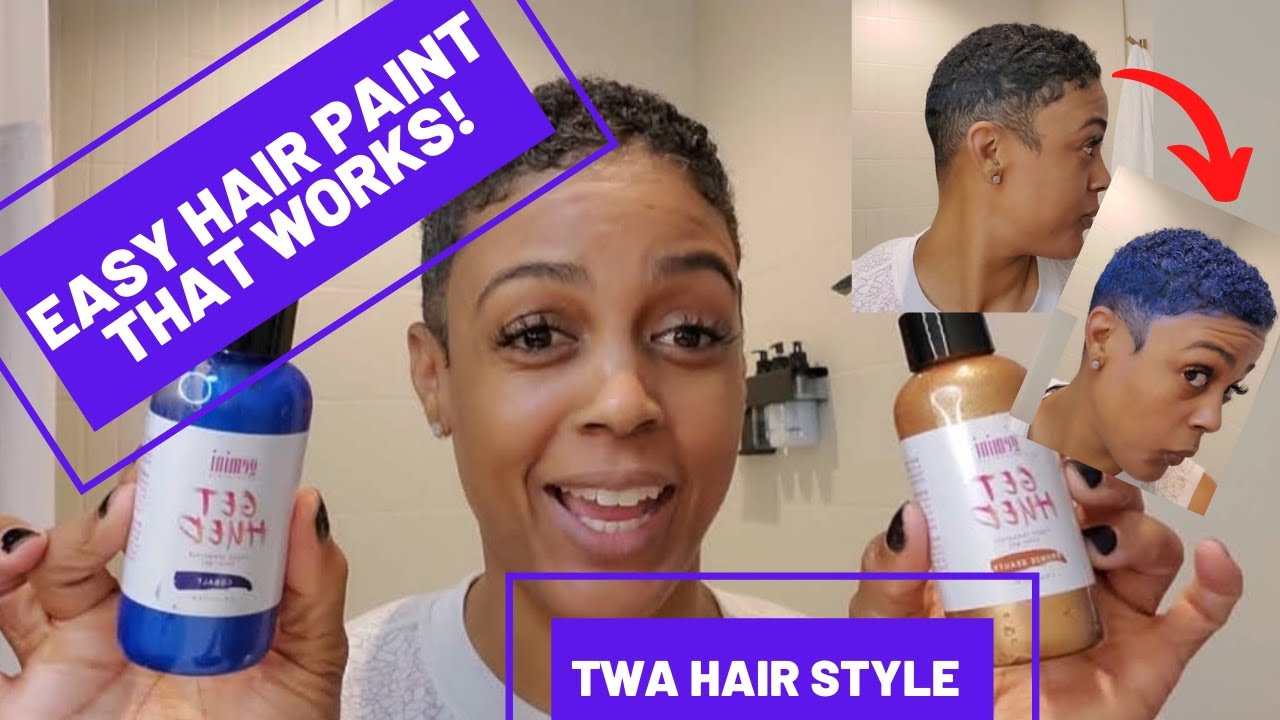 I Put Hair Paint Color In My Hair + I'm Still Shook To This Day - TWA Style