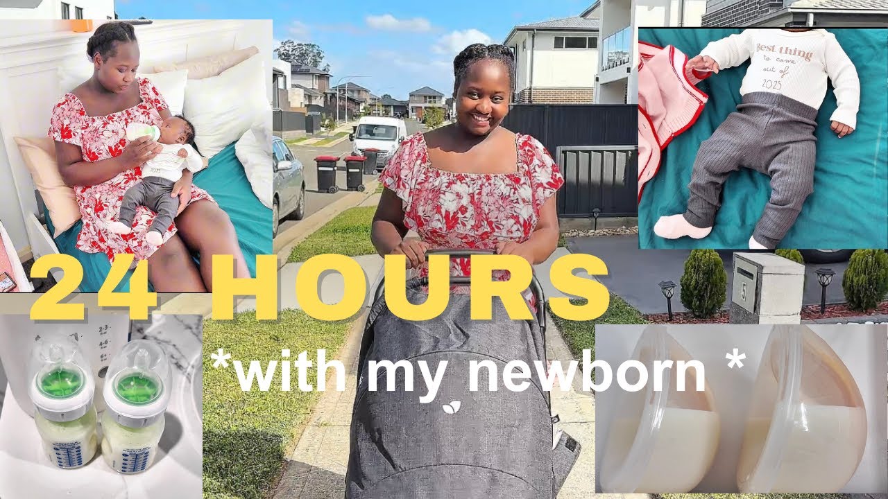 REALISTIC 24 HRS WITH A NEWBORN | a day in the life of a new mom | newborn routine,feeding and more