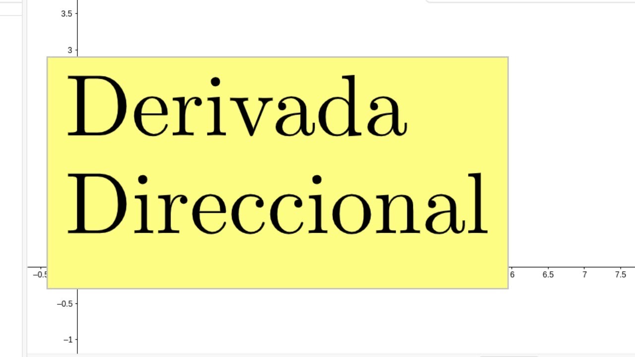 Derivada Direccional