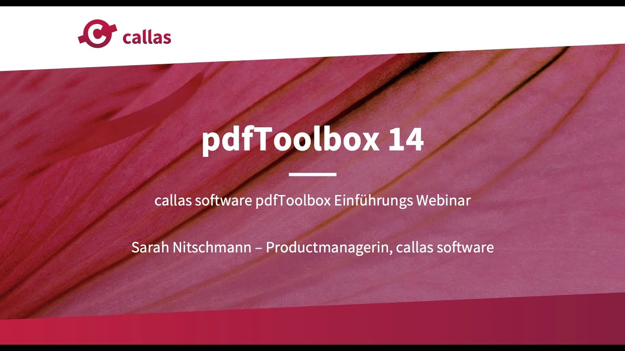 callas software pdfToolbox - Einf&uuml;hrungs Webinar (DE)