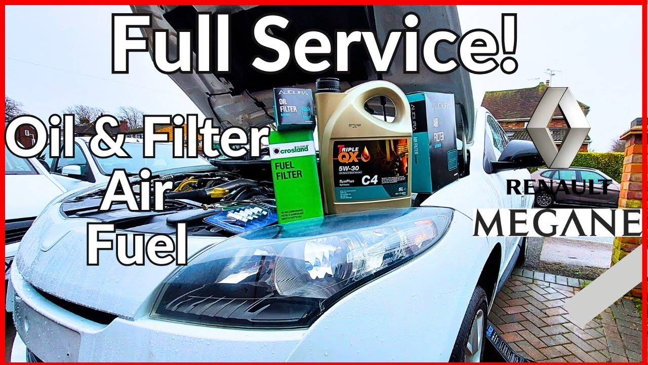 RENAULT MEGANE 3 - FULL SERVICE - OIL, AIR, FUEL - (Step-by-Step Guide)