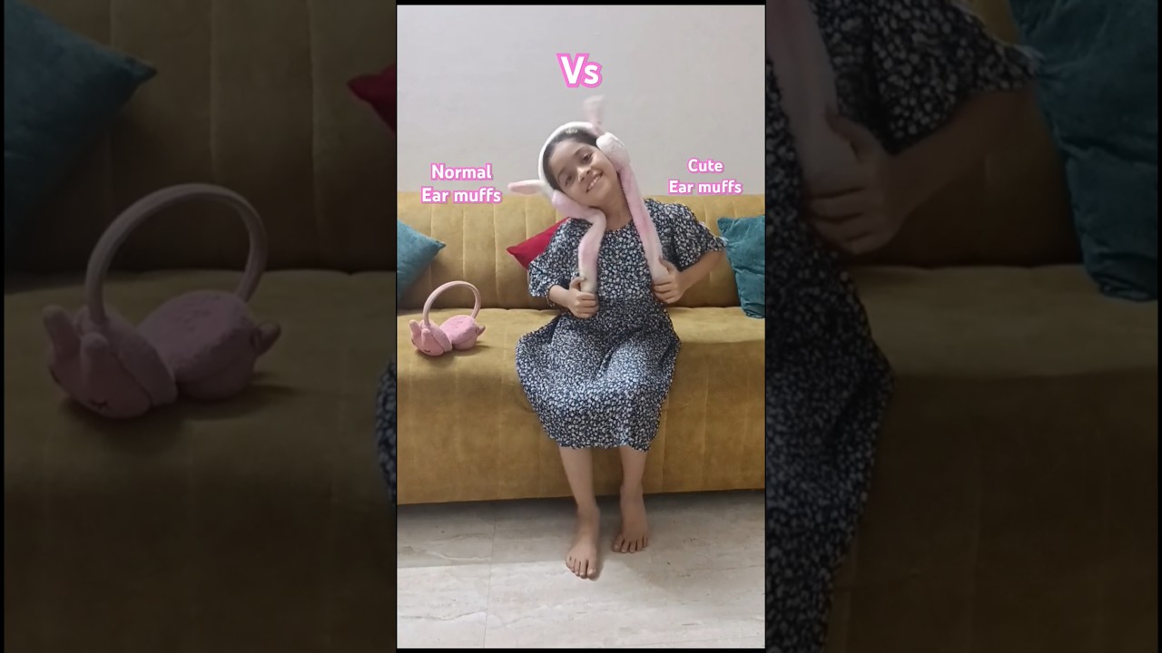 Normal vs cute ear muffs for kids# winter