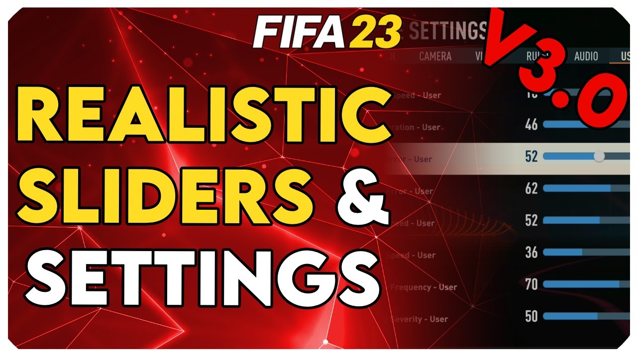 FIFA 23 Gameplay Sliders for More Realistic/Challenging Gameplay | Settings & Sliders V3.0
