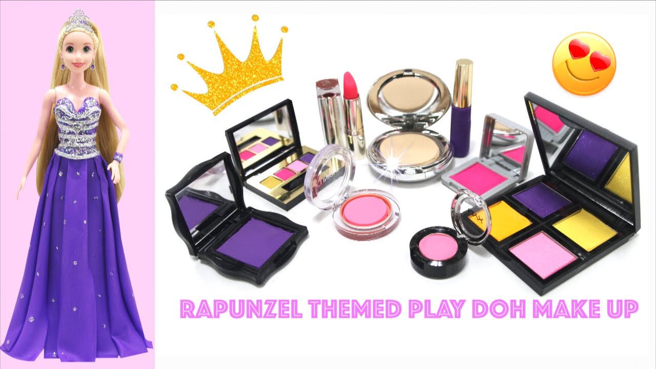 Play Doh Disney Princess Rapunzel Themed  Make Up &  Prom Dress