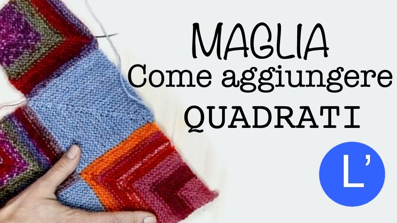 Lezioni di maglia - Come aggiungere quadrati alla tua coperta domino 2 MODI