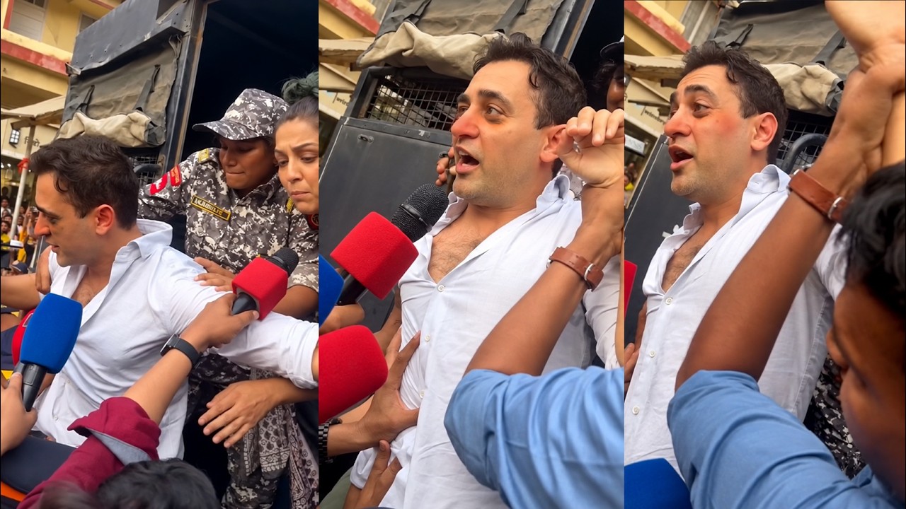 Imran Khan got Arrested with his Girlfrien By Mumbai Police During CJP Protest😢