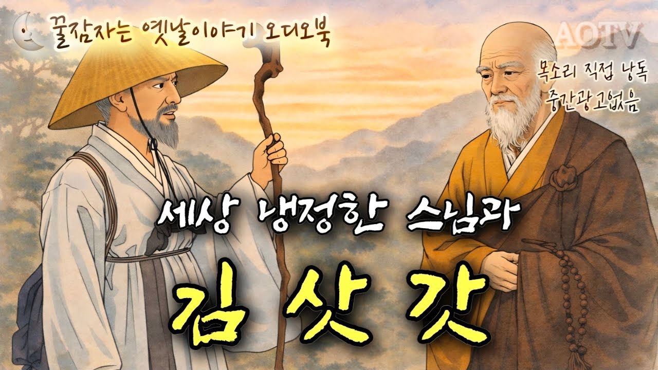 🌜세상 냉정한 스님과 김삿갓, 고전 소설 김삿갓 시리즈 제16부, 중간광고없는 잠자리동화, 어른 전래동화, 오디오북, 책 읽어주는 여자, 수면동화