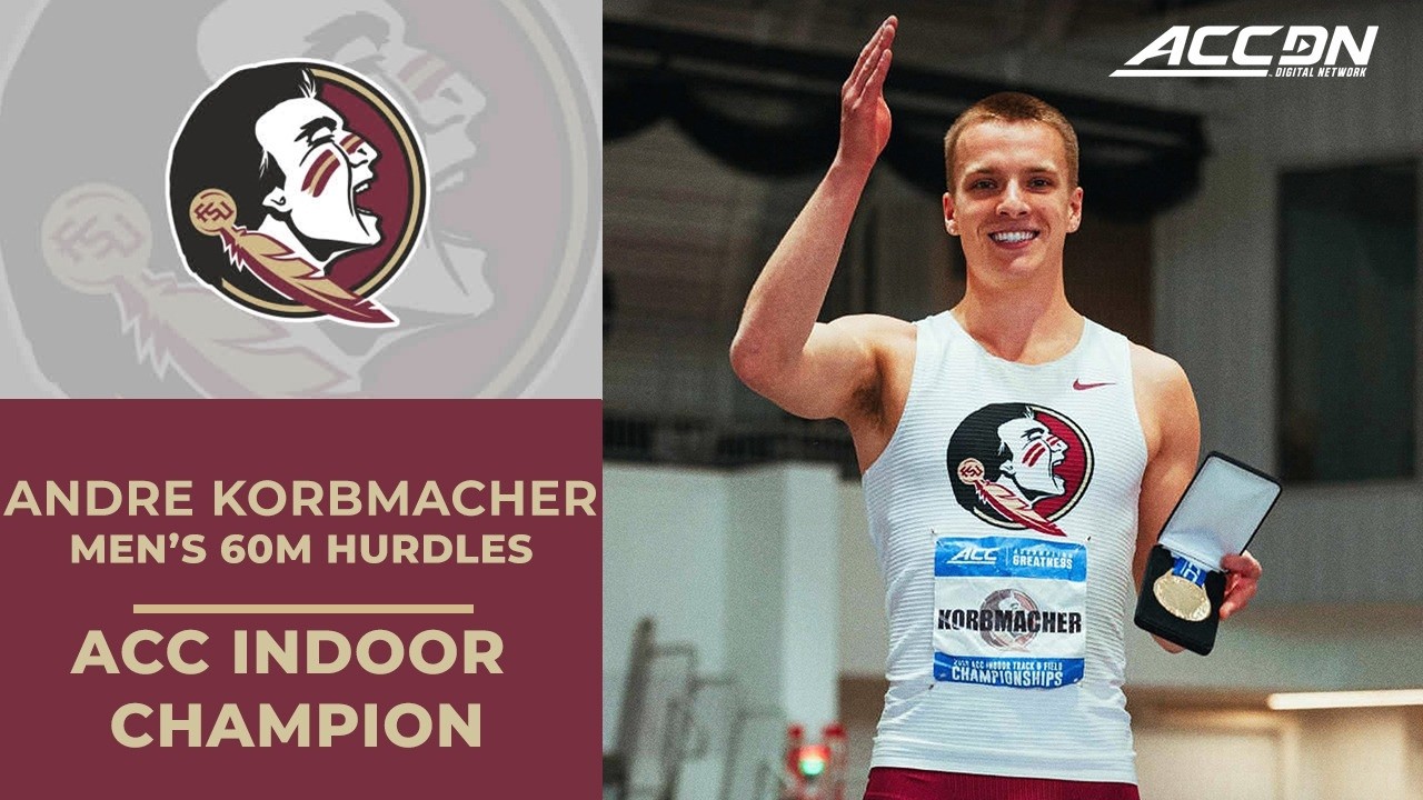 Florida State's Andre Korbmacher wins the ACC Men's Indoor 60M Hurdles | '26 ACC Indoor Championship