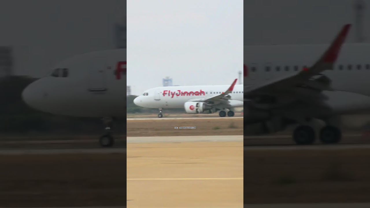 &lrm;@fly.jinnah #airbus A320 touchdown🛬 #airbuslanding #touchdown #shorts #aviation #pilot #maskoff