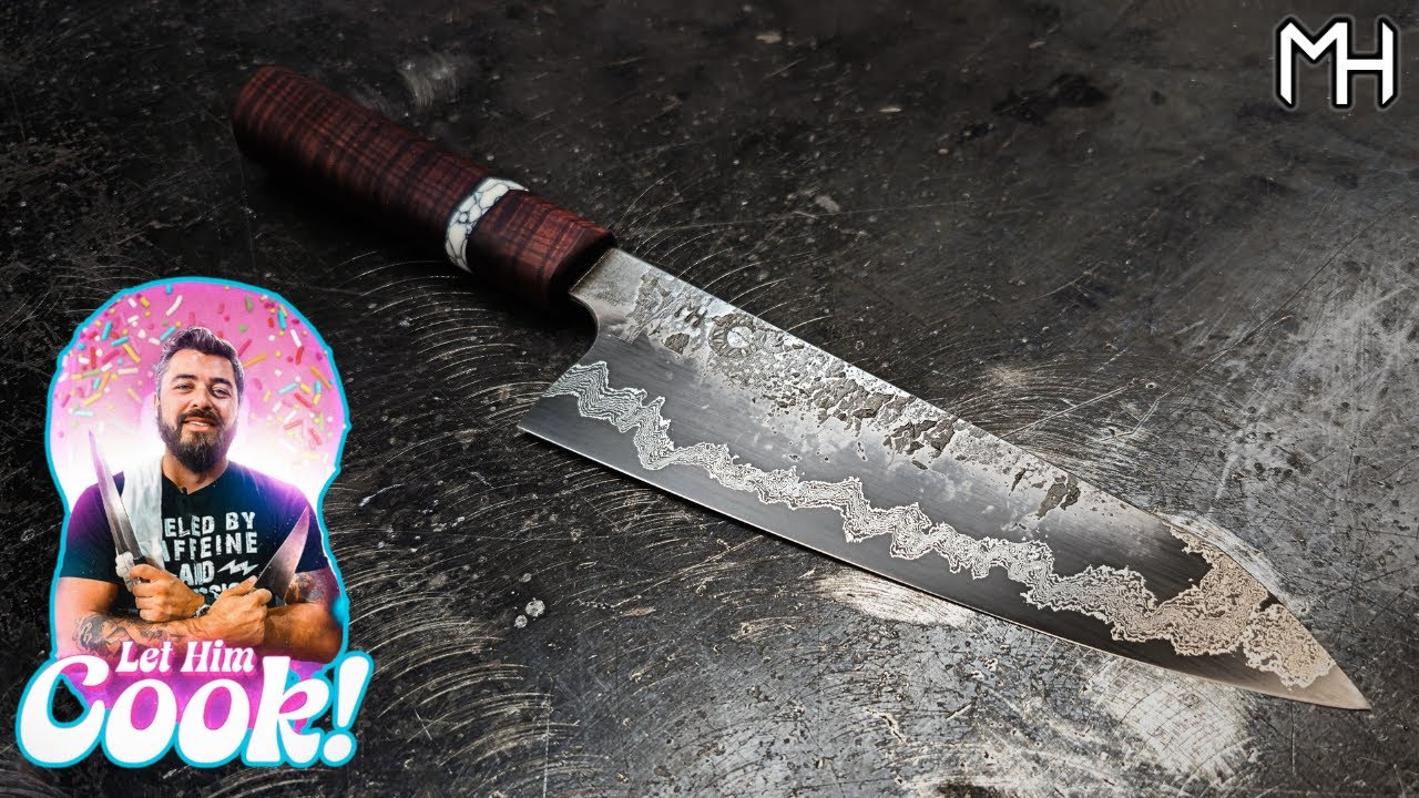 Forging a Damascus Chefknife for @Donut Operator | Knife making - LET HIM COOK