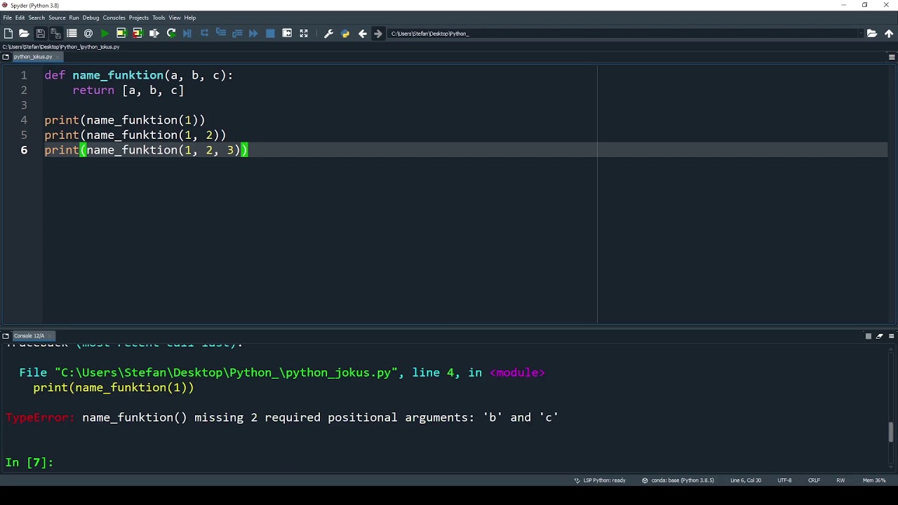31. Python def mit optionalen Parametern