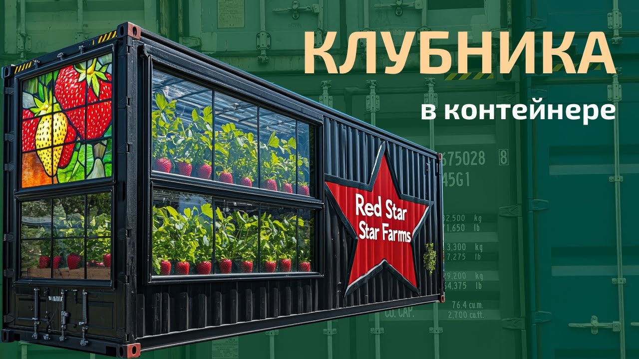 Клубничная ферма в морском контейнере