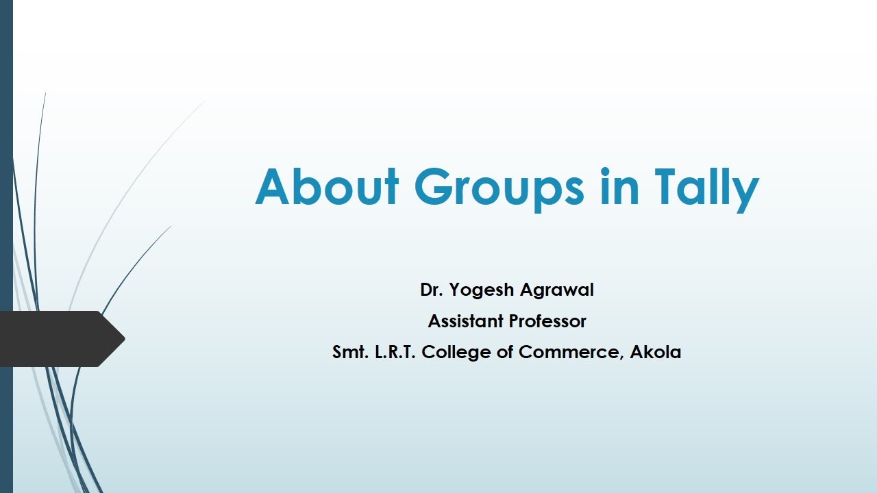 Groups in Tally