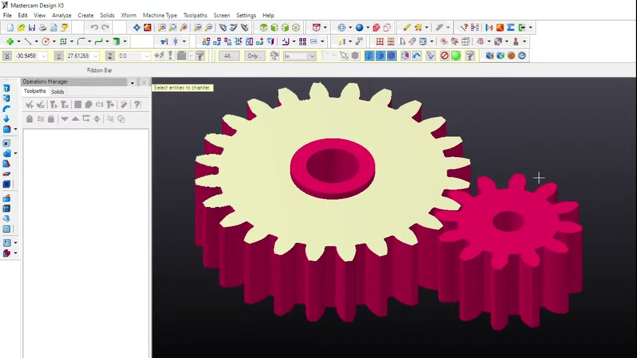 Create Gear 3D Model on Mastercam X5