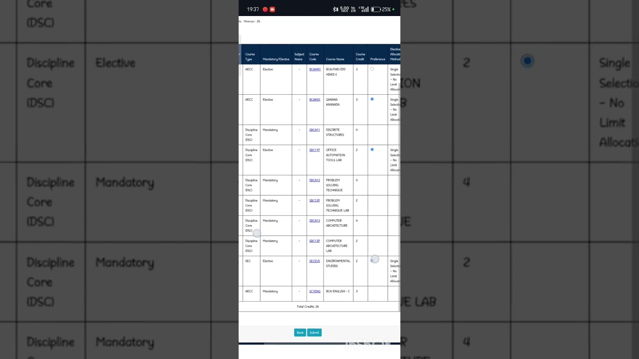 Course Registration in UUCMS - Before exam fees payment 