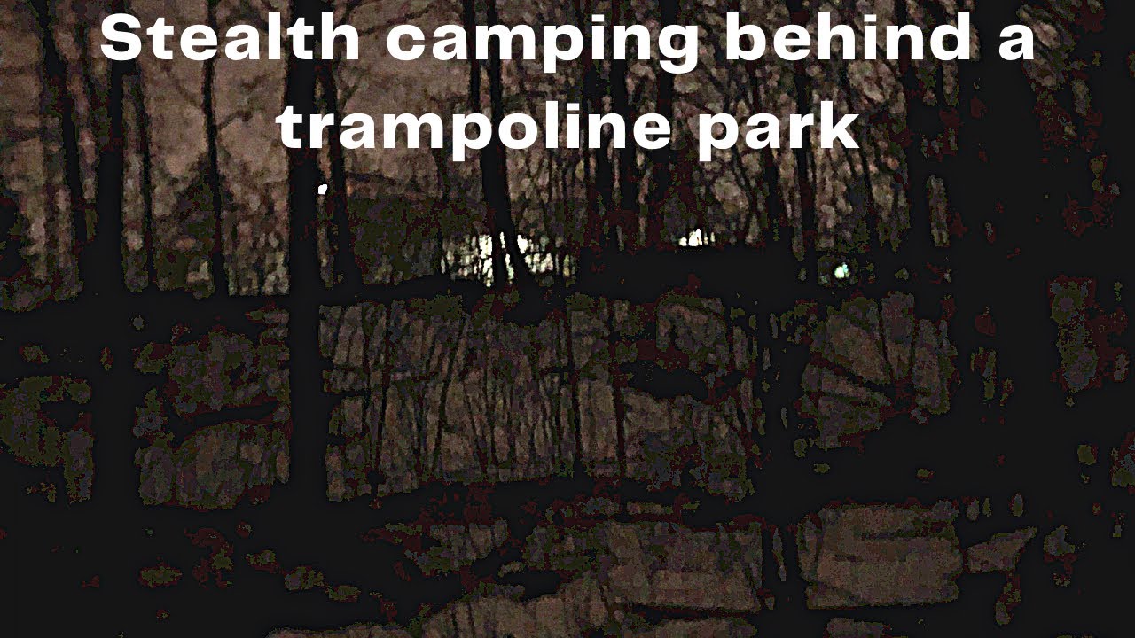 Winter stealth camping behind a trampoline park