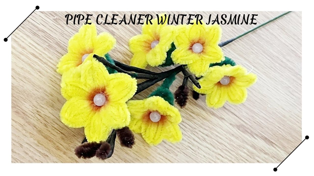 DIY Winter Jasmine Flowers with Pipe Cleaners – Easy Winter Craft Tutorial