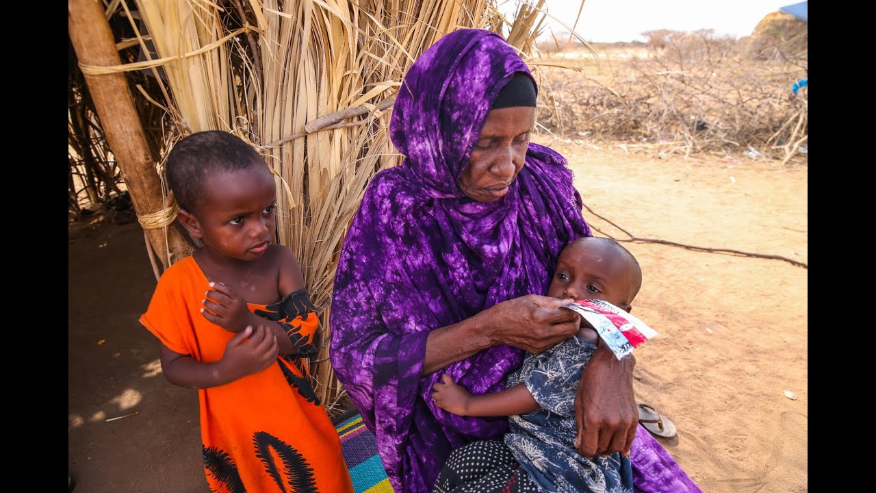 Children receive treatment for malnutrition in Garissa County