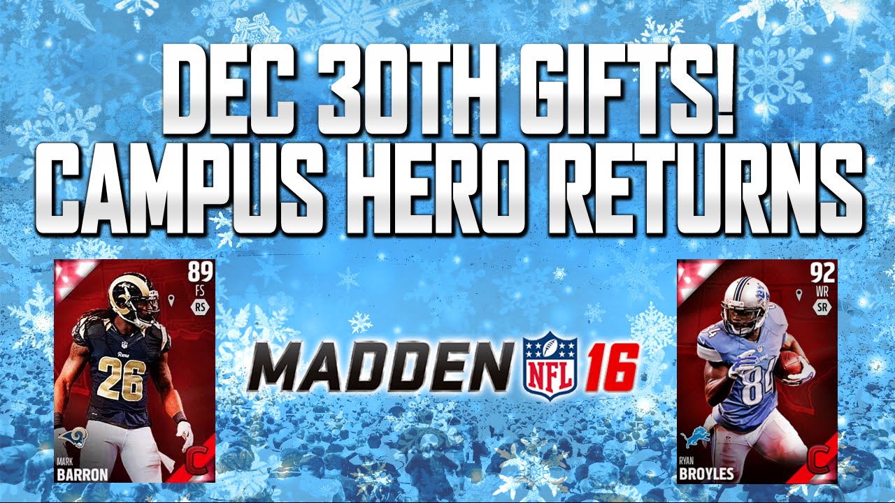 Campus Hero Cards Return! | Large Quicksell Gifts Reveal! | 12/30 Gifts MUT 16