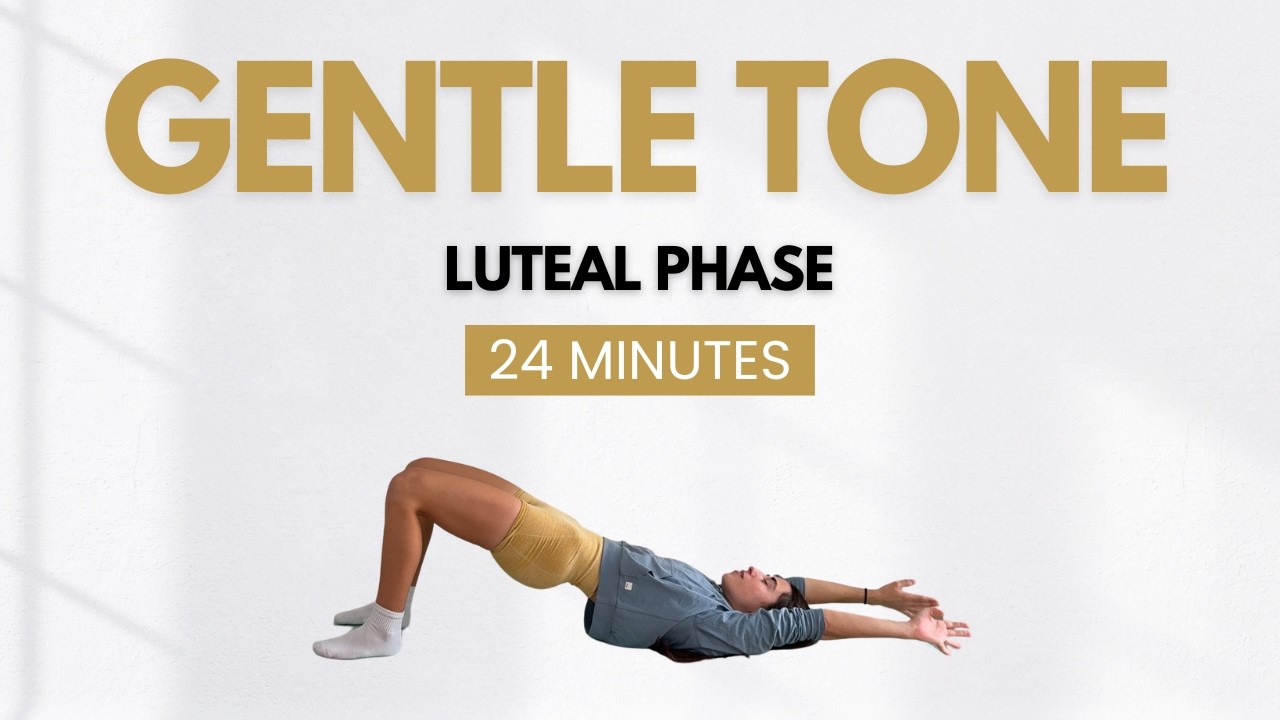 24 Min Slow and Controlled Pilates Workout, Total Body Workout Perfect for Luteal Phase