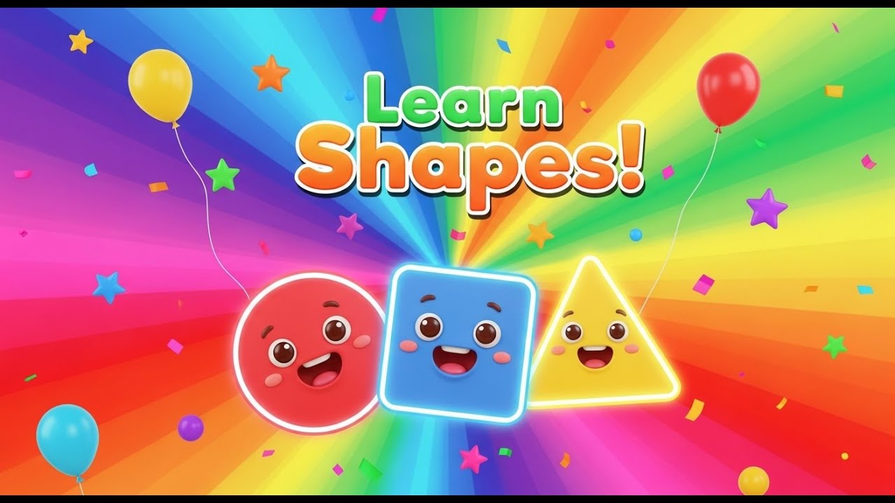 ⭐Shapes for Kids | Learn Shapes with Colors | Fun Preschool Video