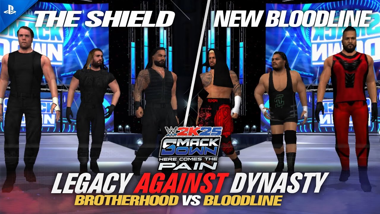 WWE SmackDown Here Comes the Pain 2K25 Mod | Shield vs Bloodline – Legacy against Dynasty